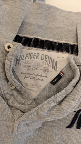 Tommy hilfiger denim polo grau - denim,